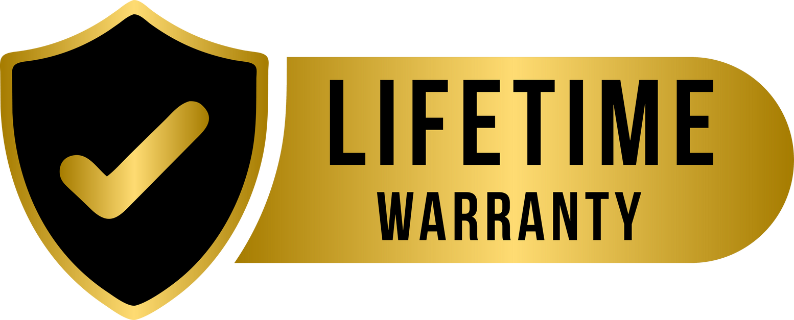 Lifetime warranty golden badge