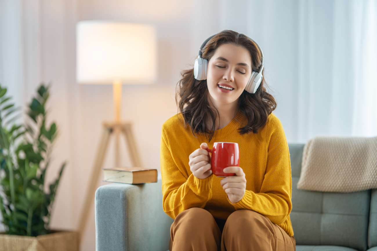 Woman Listening to Music